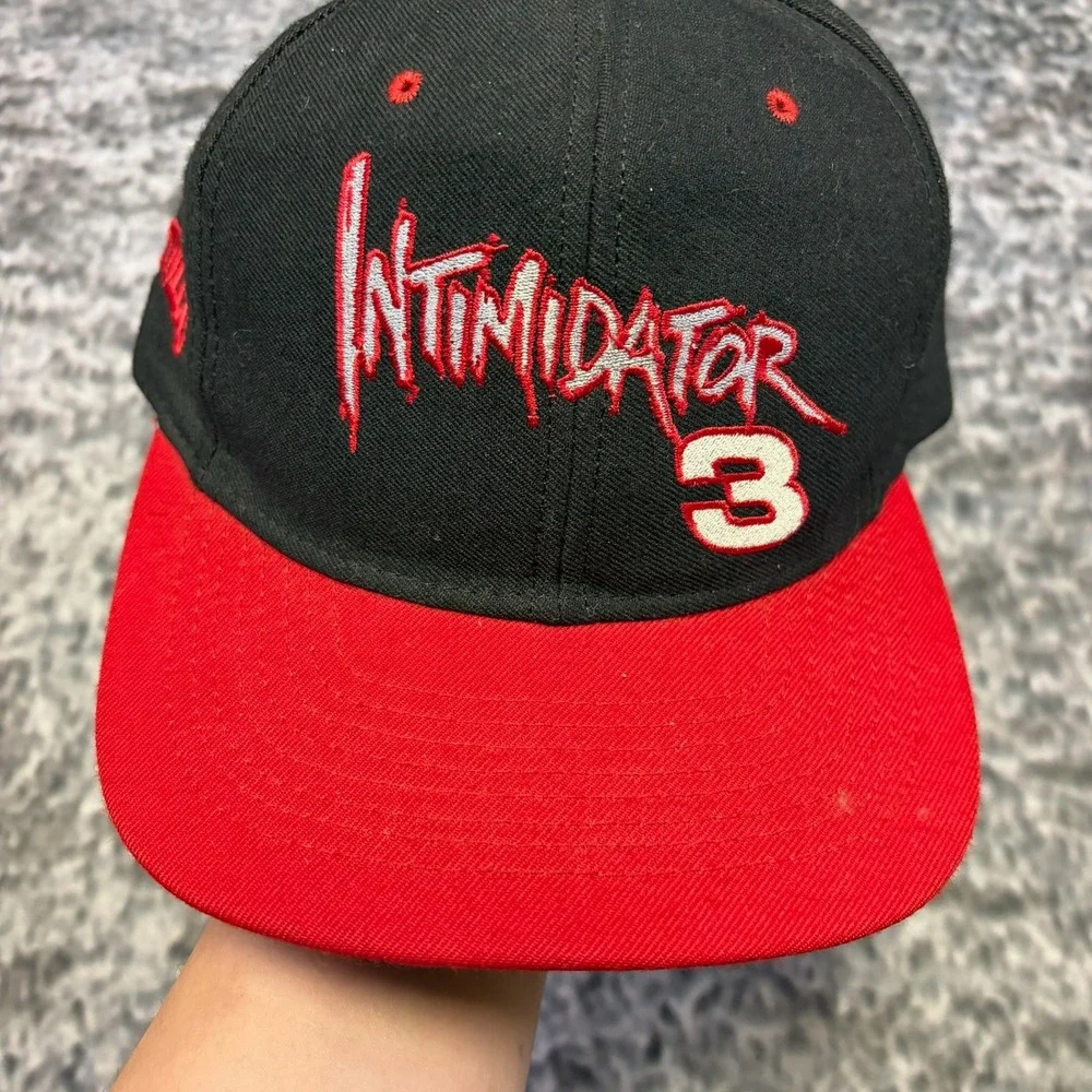 VTG Dale Earnhardt Intimidator Hat Snap‎ Back Nutmeg NASCAR Black Red 90s